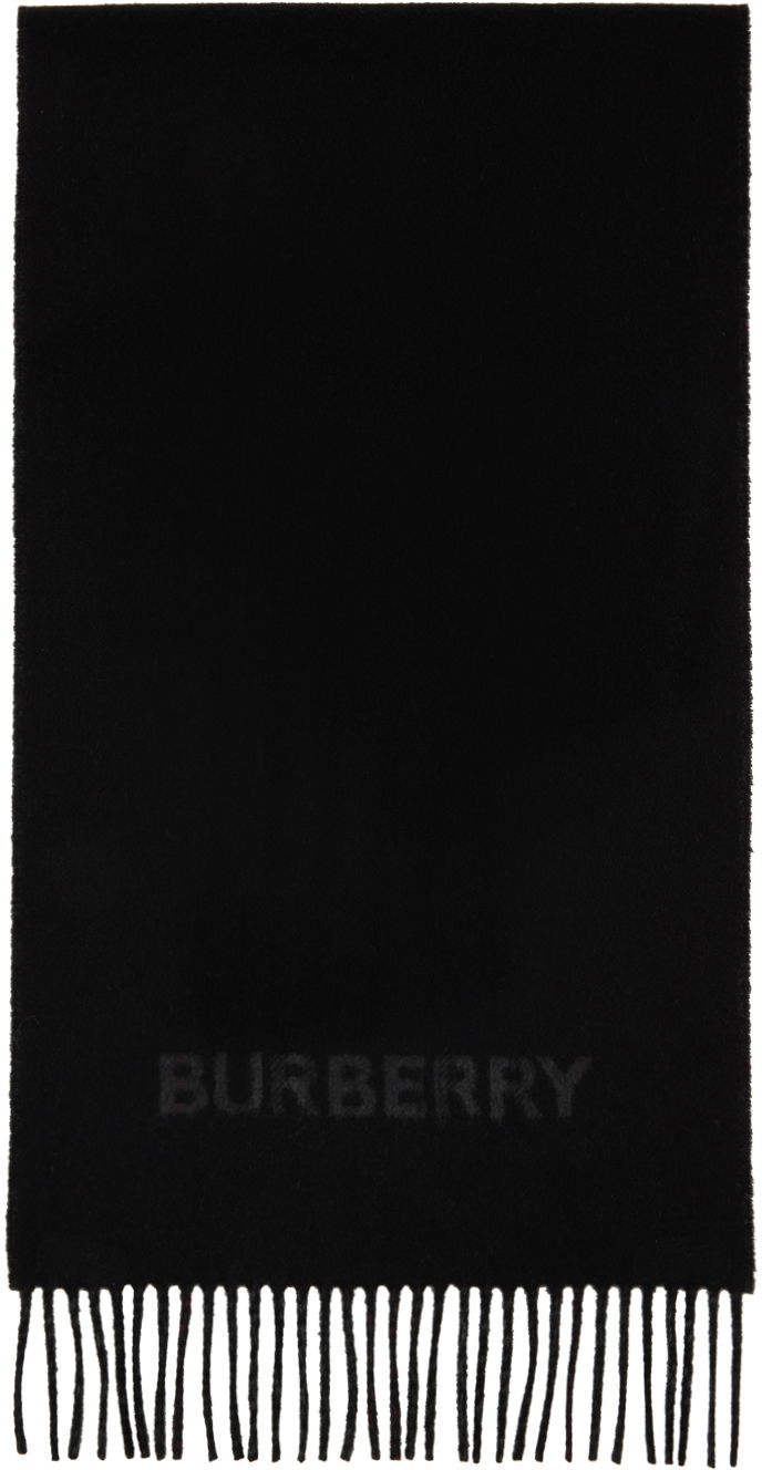 Шал Burberry Vintage Check Scarf Black Черно | 8063869