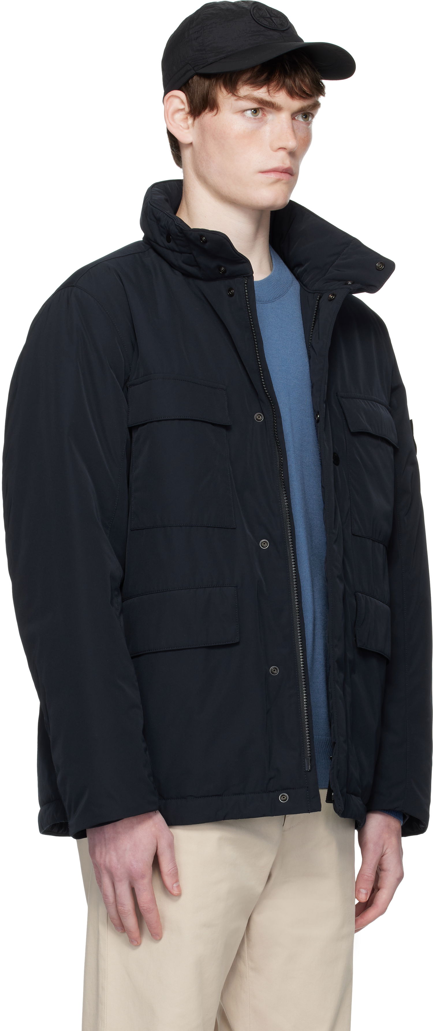 Яке Stone Island Micro Twill Jacket Тъмно синьо | K2S15 4100049 S0026, 1