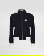 Dolce & Gabbana Zip-Up Track Jacket with Logo Embroidery