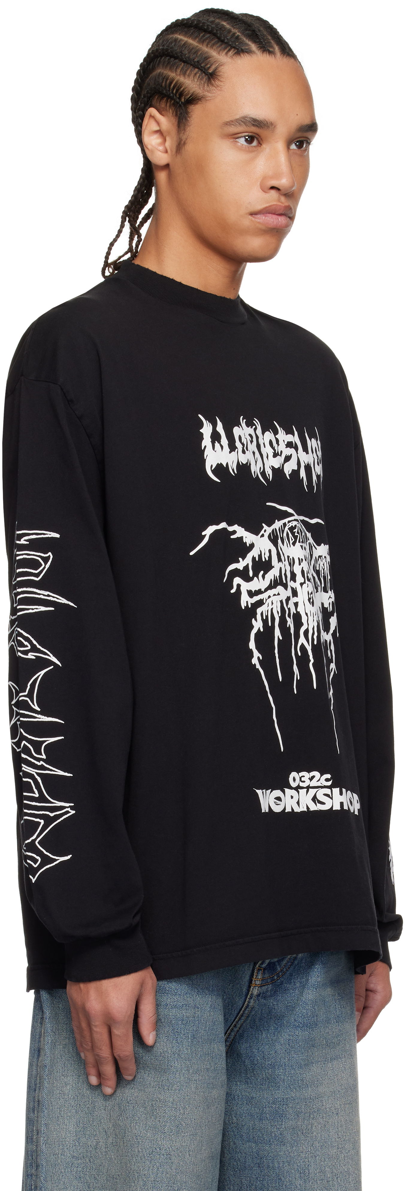 Тениска 032C Workshop Longsleeve T-Shirt Черно | S25-URC-0251-050, 1