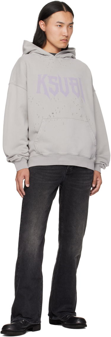 Суитчър Ksubi Blasted Hoodie Сиво | MFA25FL005, 3