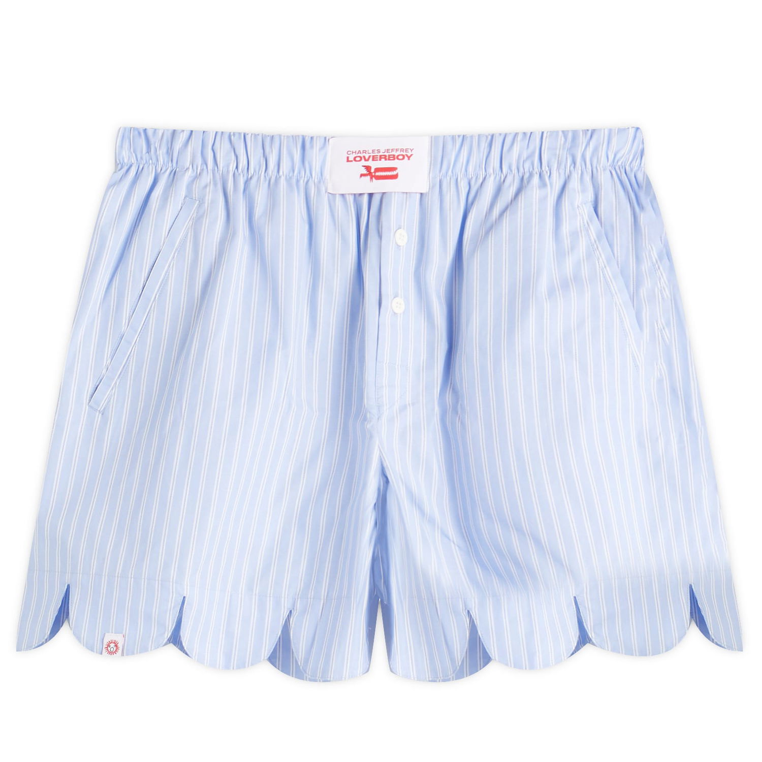 Боксерки Charles Jeffrey Loverboy Charles Jeffrey Loverboy Women's Scalloped Boxer Shorts, Large Синьо | 054030402, 0