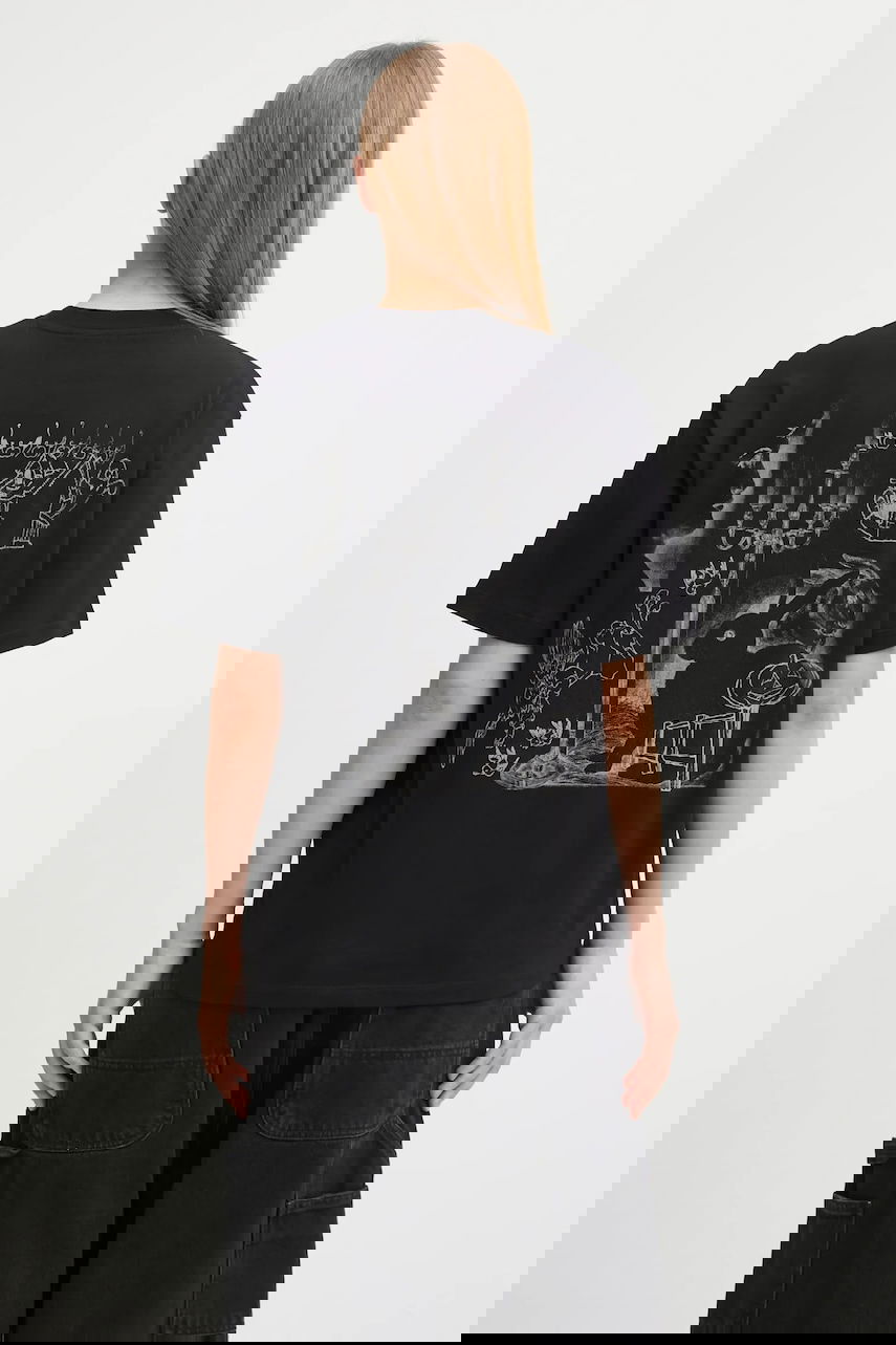 Тениска Carhartt WIP Short Sleeve Okniceok T-Shirt with Gothic-Inspired Back Print Черно | I035507.89XX, 0