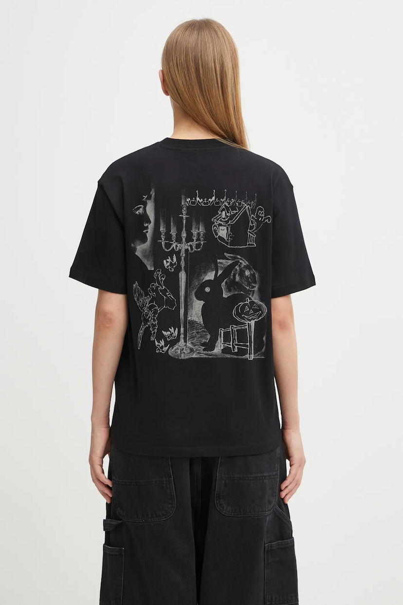 Тениска Carhartt WIP Short Sleeve Okniceok T-Shirt with Gothic-Inspired Back Print Черно | I035507.89XX