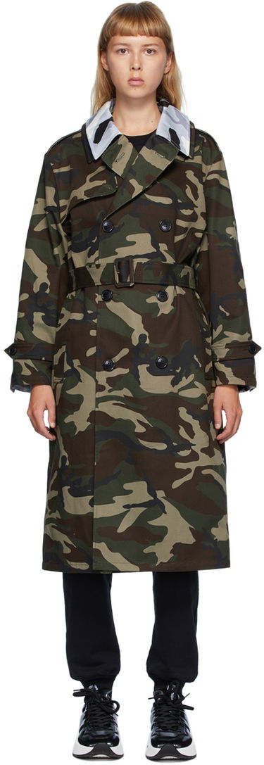 Тренчкот VETEMENTS Vetements Layered Camo Trench Coat Зелено | WAH21JA943, 0