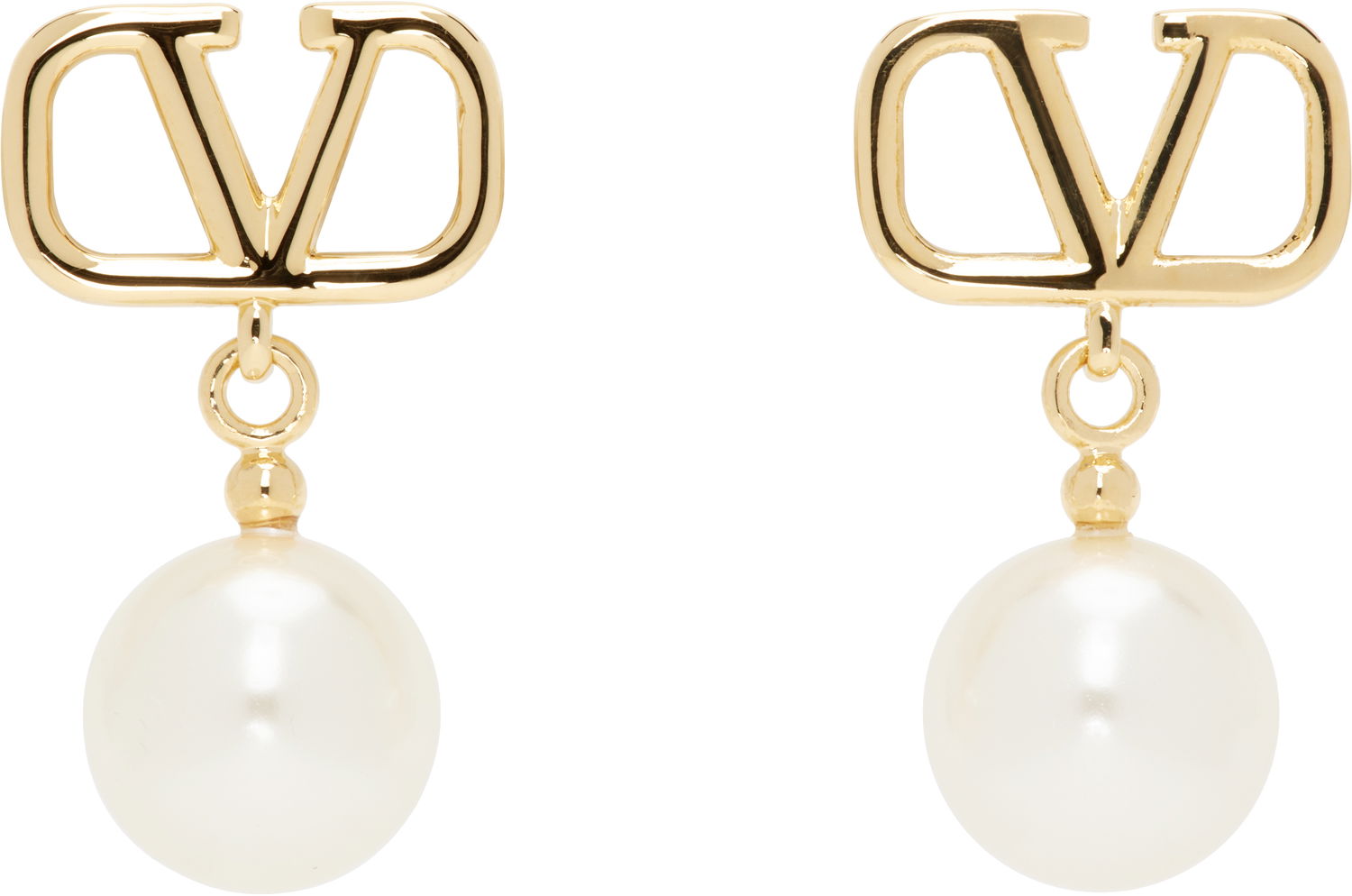Обеци Valentino Valentino Garavani VLogo Signature Pearl Drop Earrings Металик | 6W2J0E36UXM, 0