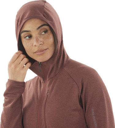 Суитчър Salomon ESSENTIAL LIGHTWARM Hoodie Кафяво | lc2278300, 2