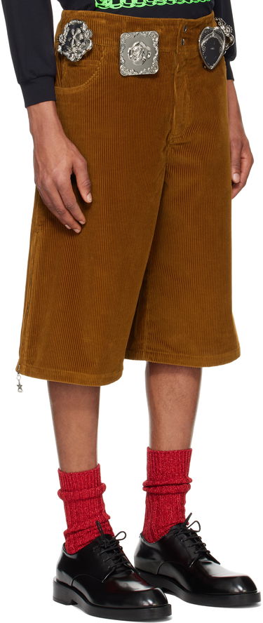 Къси панталони Chopova Lowena Chopova Lowena Biggity Corduroy Shorts Кафяво | 4095, 1