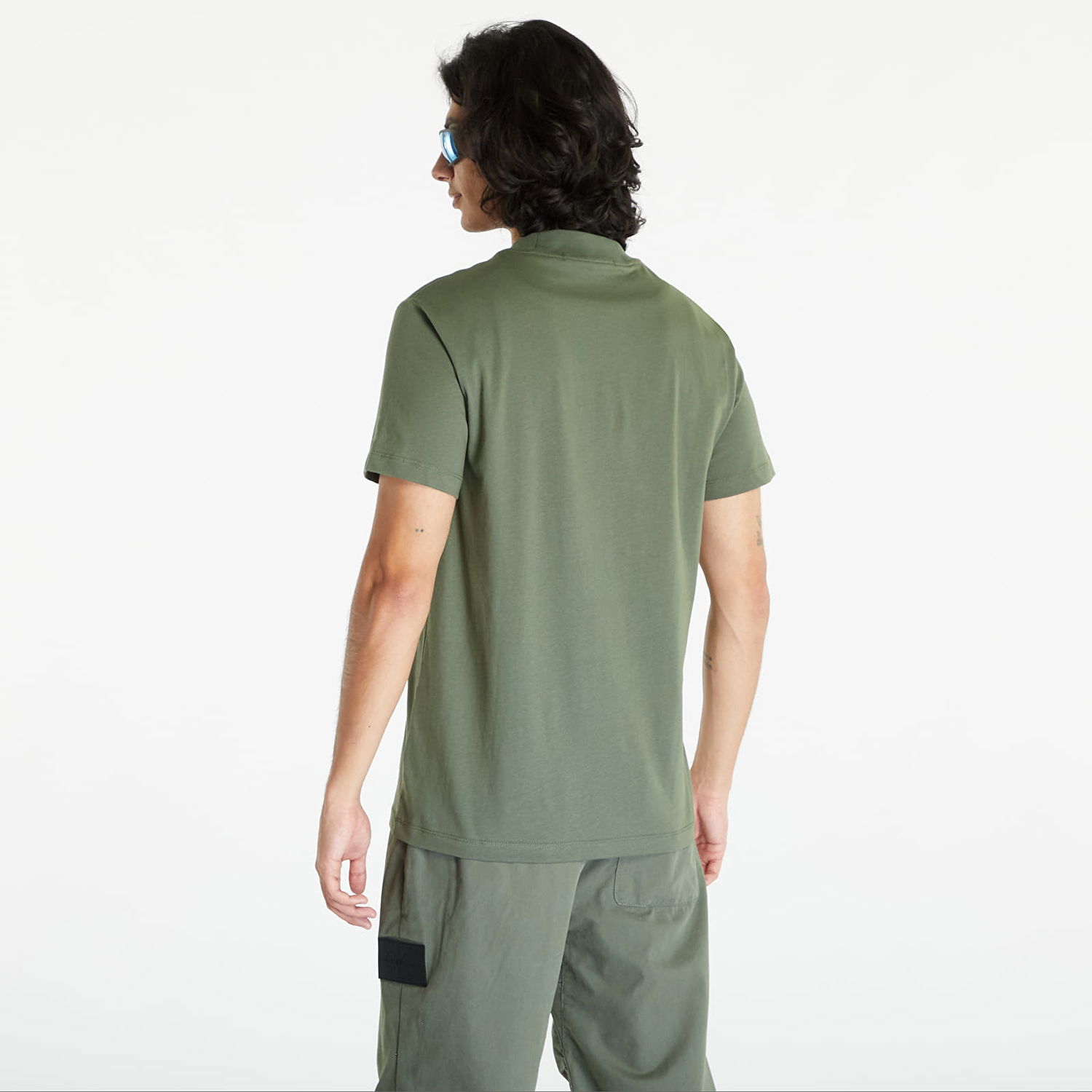 Тениска CALVIN KLEIN Jeans Mix Media Short Sleeve Tee Green Зелено | J30J323997 LLP, 1