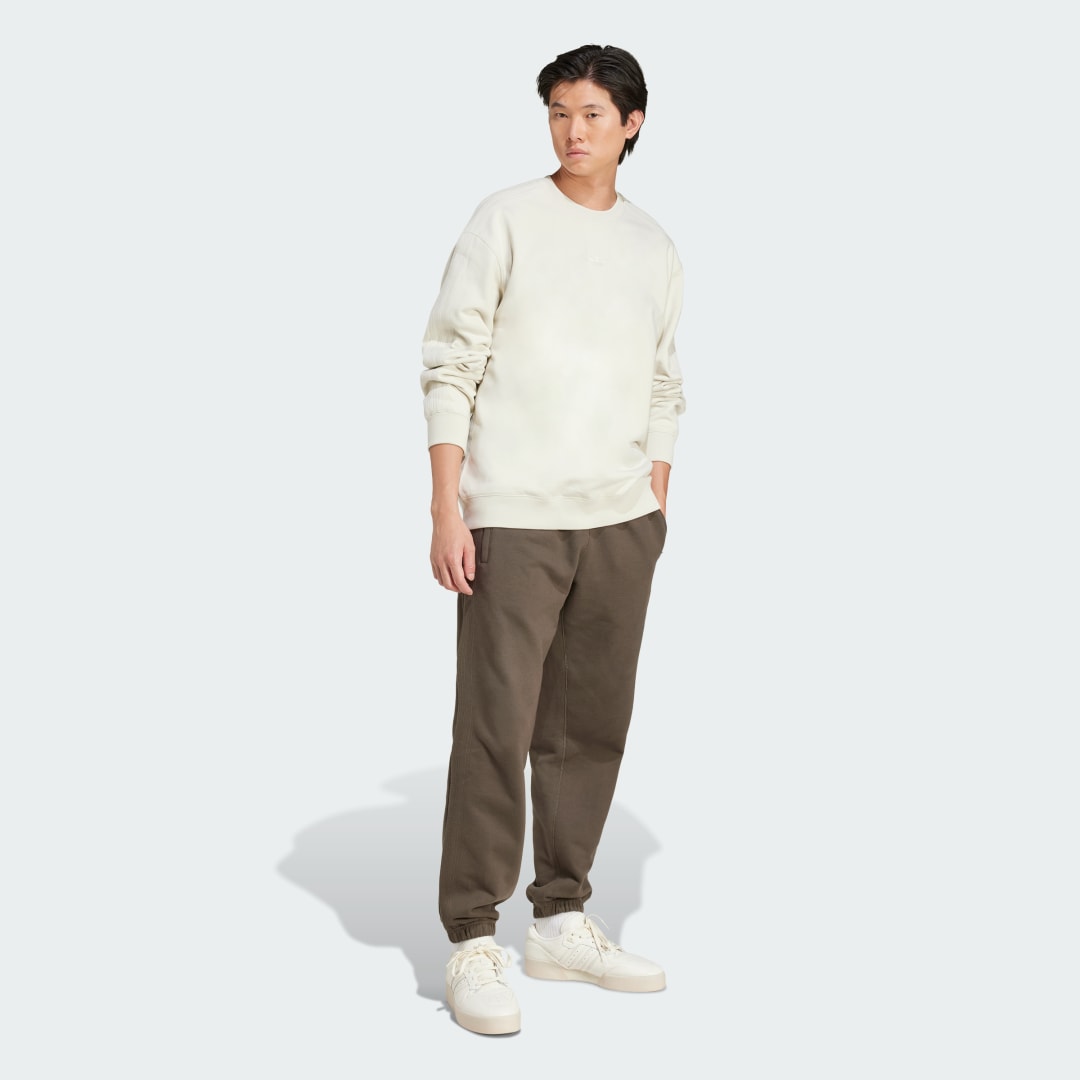 Суитчър adidas Performance Premium Essentials Crewneck Sweatshirt Бежово | JD3304, 1