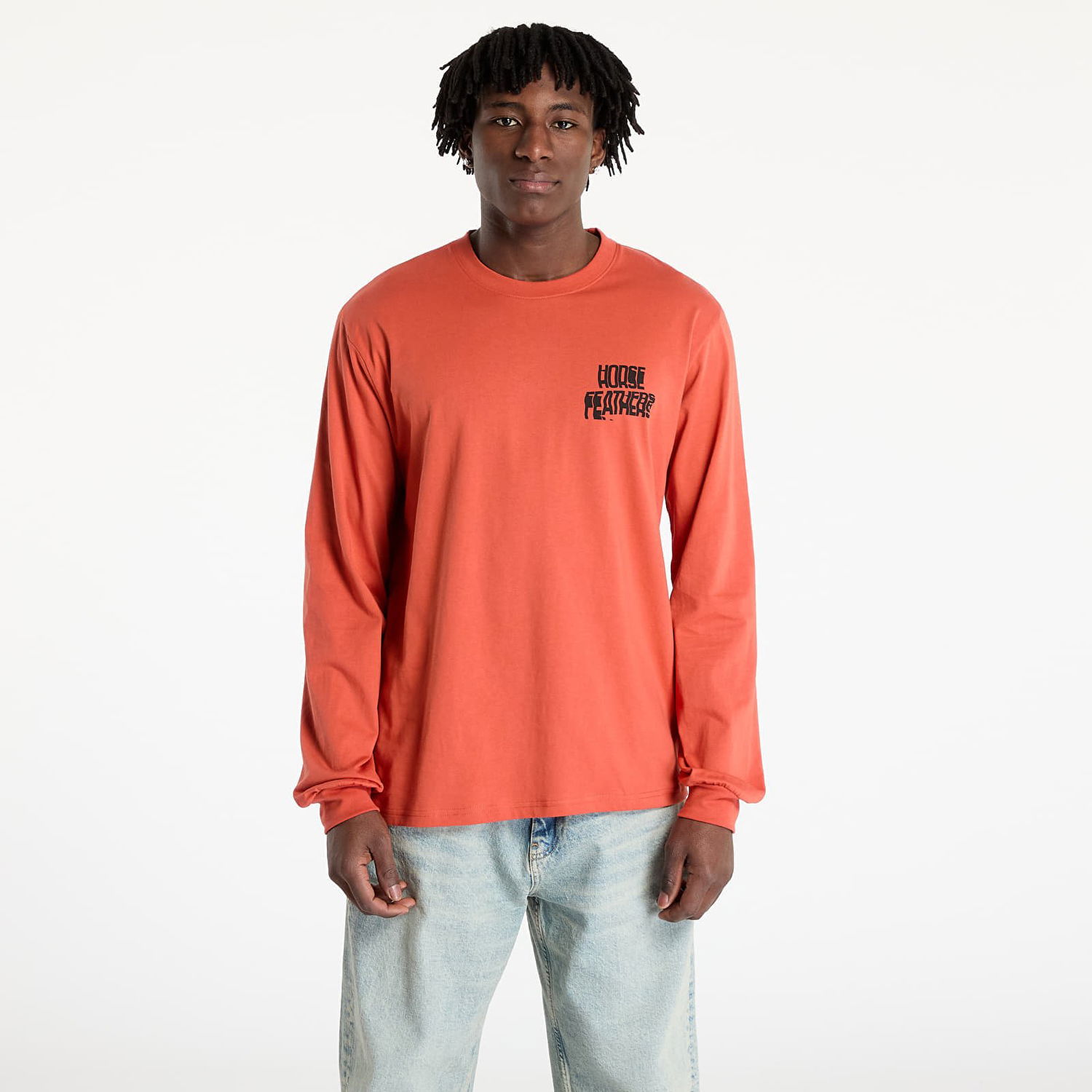 Тениска Horsefeathers Horsefeathers Xerox Long Sleeve T-Shirt Оранжево
 | SM1375B, 0