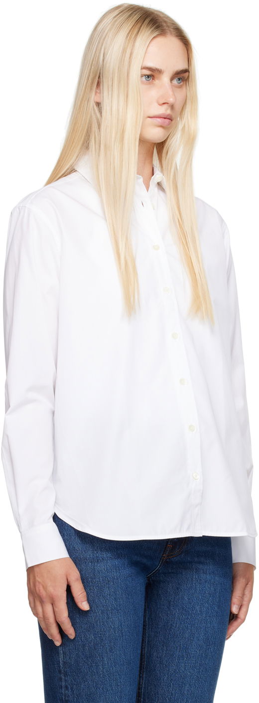 Риза TOTEME TOTEME Signature Long Sleeve Shirt Бяло | 223-708-710, 1