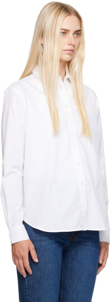 Риза TOTEME TOTEME Signature Long Sleeve Shirt Бяло | 223-708-710, 1
