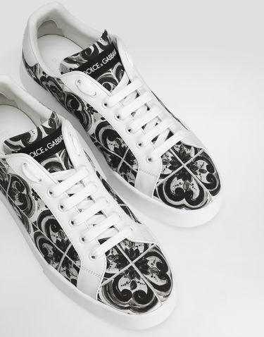 Кецове и обувки Dolce & Gabbana Dolce & Gabbana Portofino Light Strobel Majolica Print Бяло | CS2330A9R22IU3TN, 3