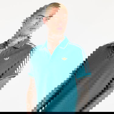 Поло тениска adidas Originals adidas Originals Waffle Knit Polo Shirt Зелено | KC0691, 1