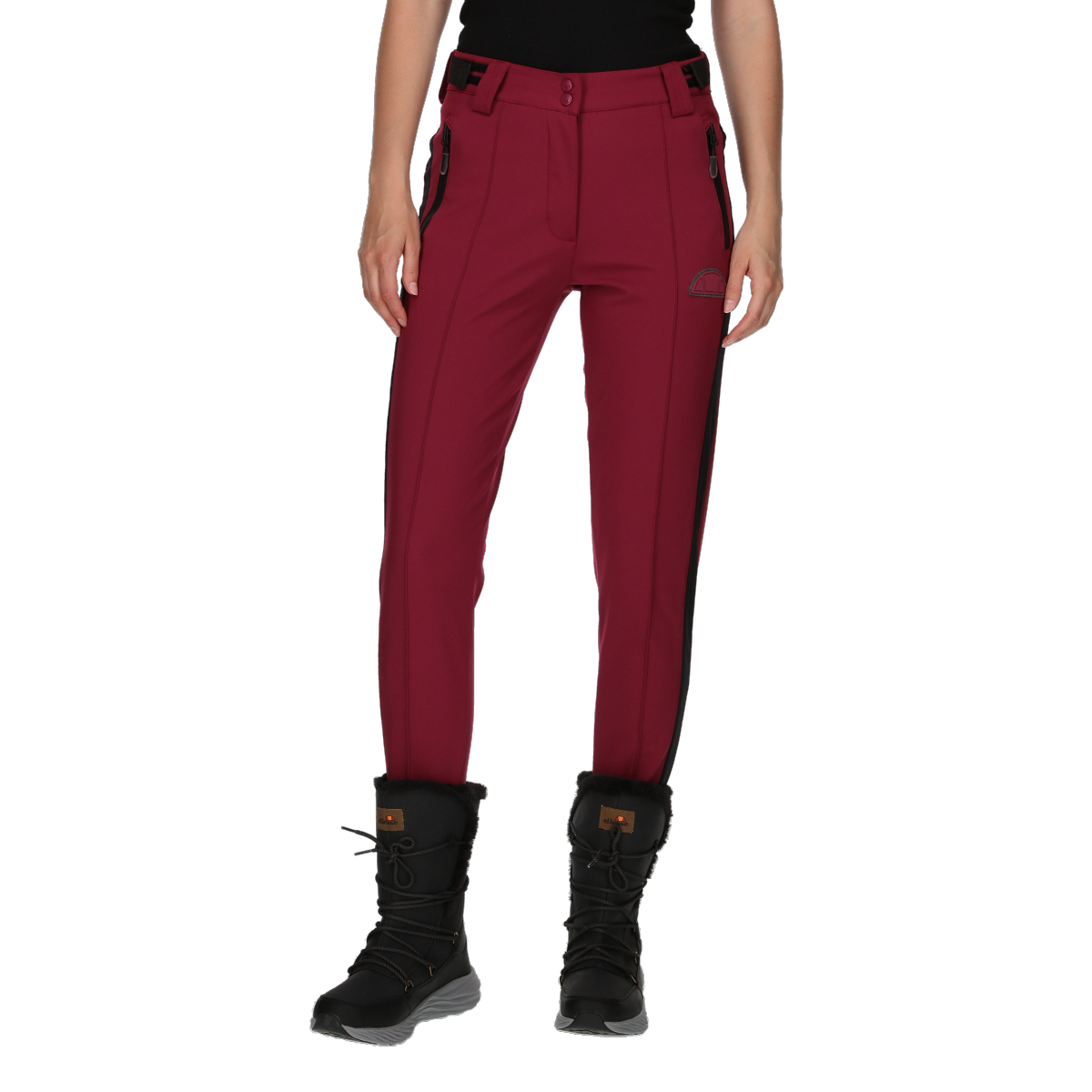 Панталони Ellesse Softshell Outdoor Trousers with Vertical Leg Stripes Бургунди | ELA233F110-52, 0