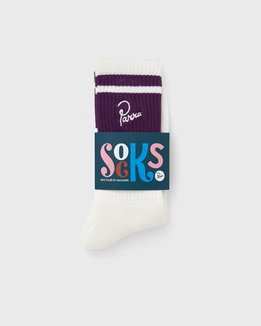 Чорапи By Parra Parra Signature Striped Crew Socks Бяло | 53465, 2