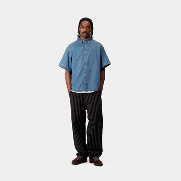 Риза Carhartt WIP Carhartt WIP Lucas Short Sleeve Shirt Синьо | I034575_9, 1