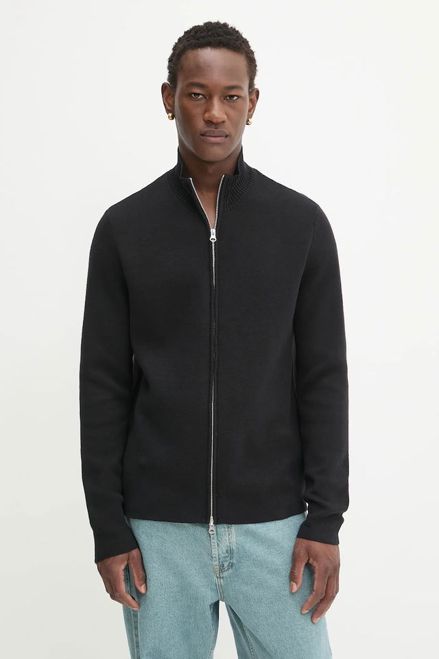 High-Neck Full-Zip Knit Cardigan SANIKLAS