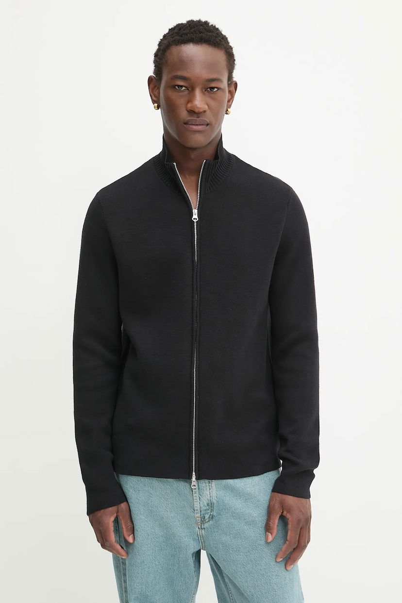 Пуловер Samsoe Samsoe High-Neck Full-Zip Knit Cardigan SANIKLAS Черно | M24300028