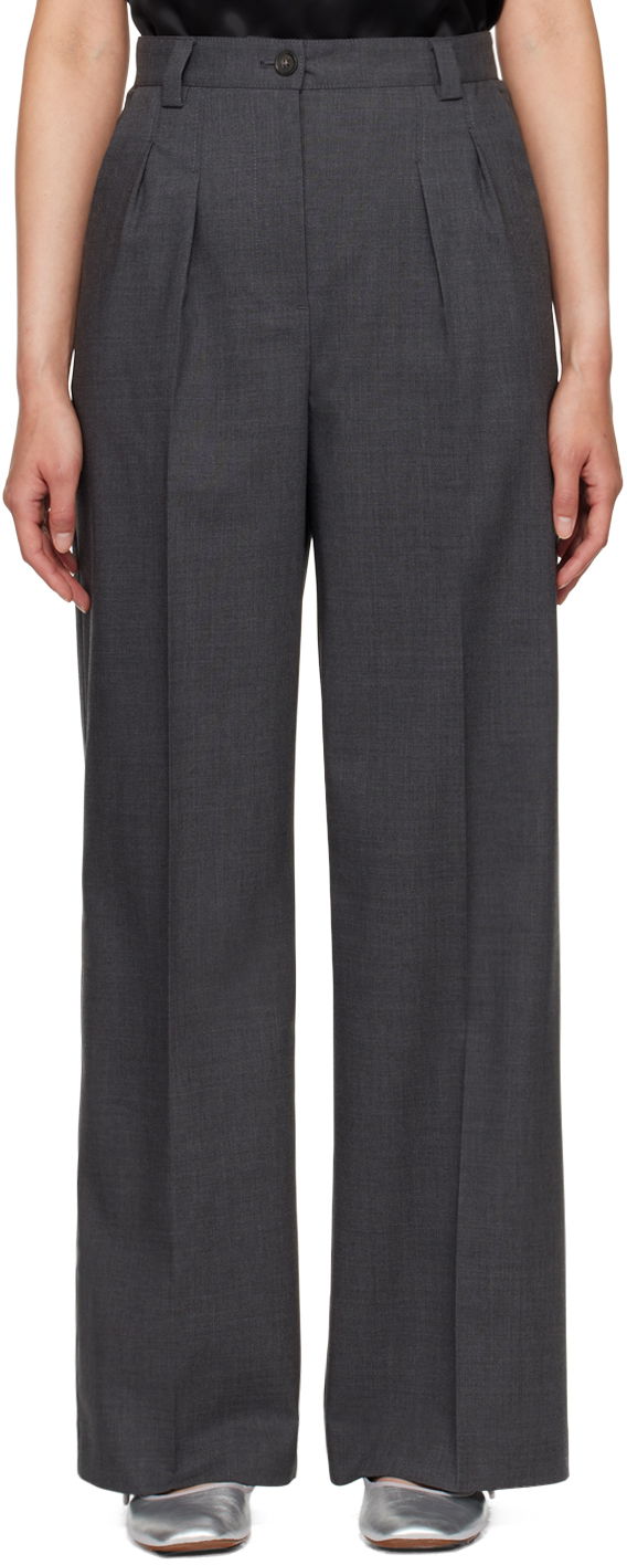 Панталони A.P.C. Tressie High-Waisted Dress Pants Сиво | WVBCU-F08398, 0