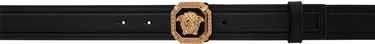 Колани Versace Black 'La Medusa' Leather Belt Черно | 1016069_1A11250, 0