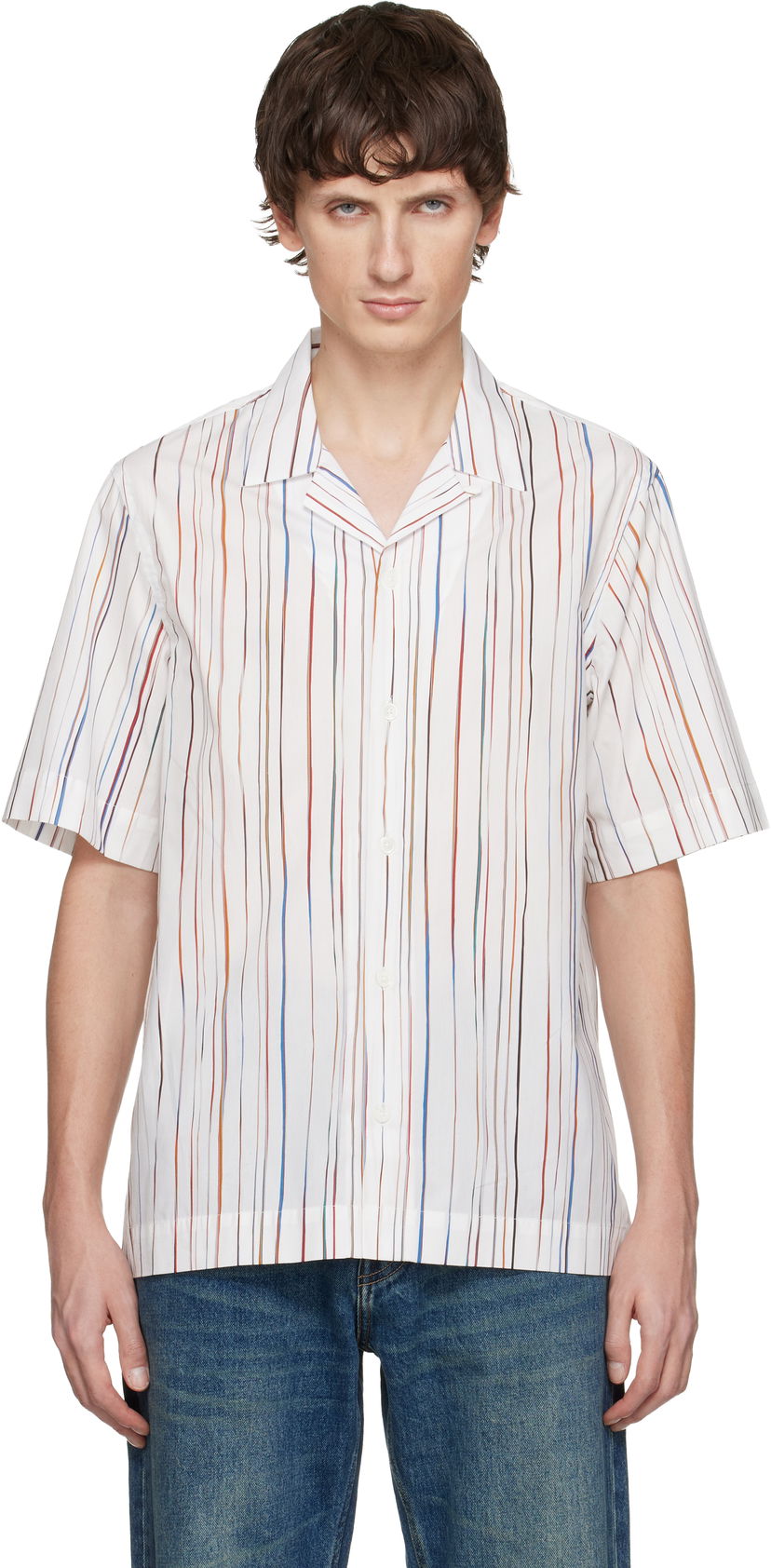 Риза Paul Smith Paul Smith 'Signature Pinstripe' Short-Sleeve Shirt Многоцветен | M1R-905U-T02733-01
