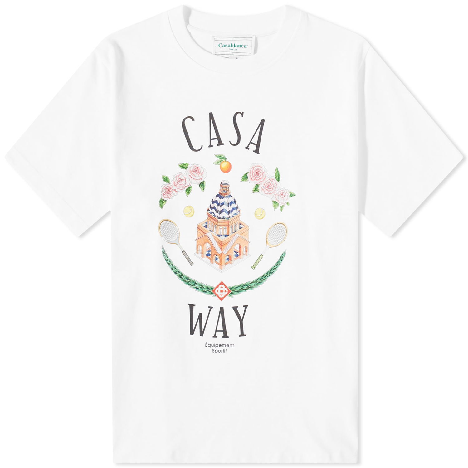 Тениска Casablanca Casa Way Tee Бяло | MS23-JTS-001-25, 0