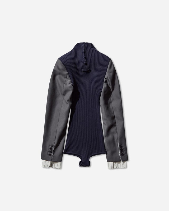 Bi-Material Suit Bodysuit