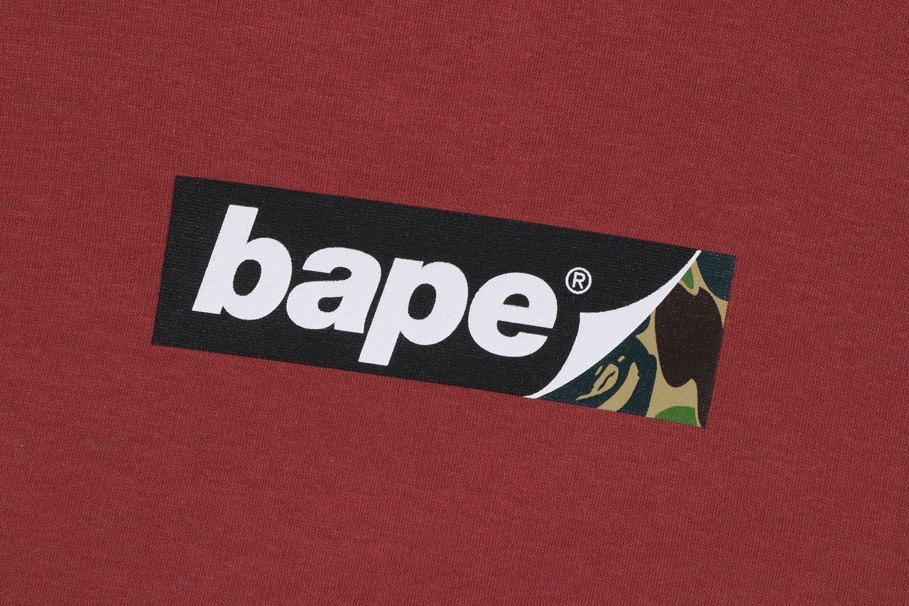 Суитчър BAPE A Bathing Ape Smooth Logo Relaxed Fit Hoodie Size M Червено | 001PPJ201005M-BRG, 1