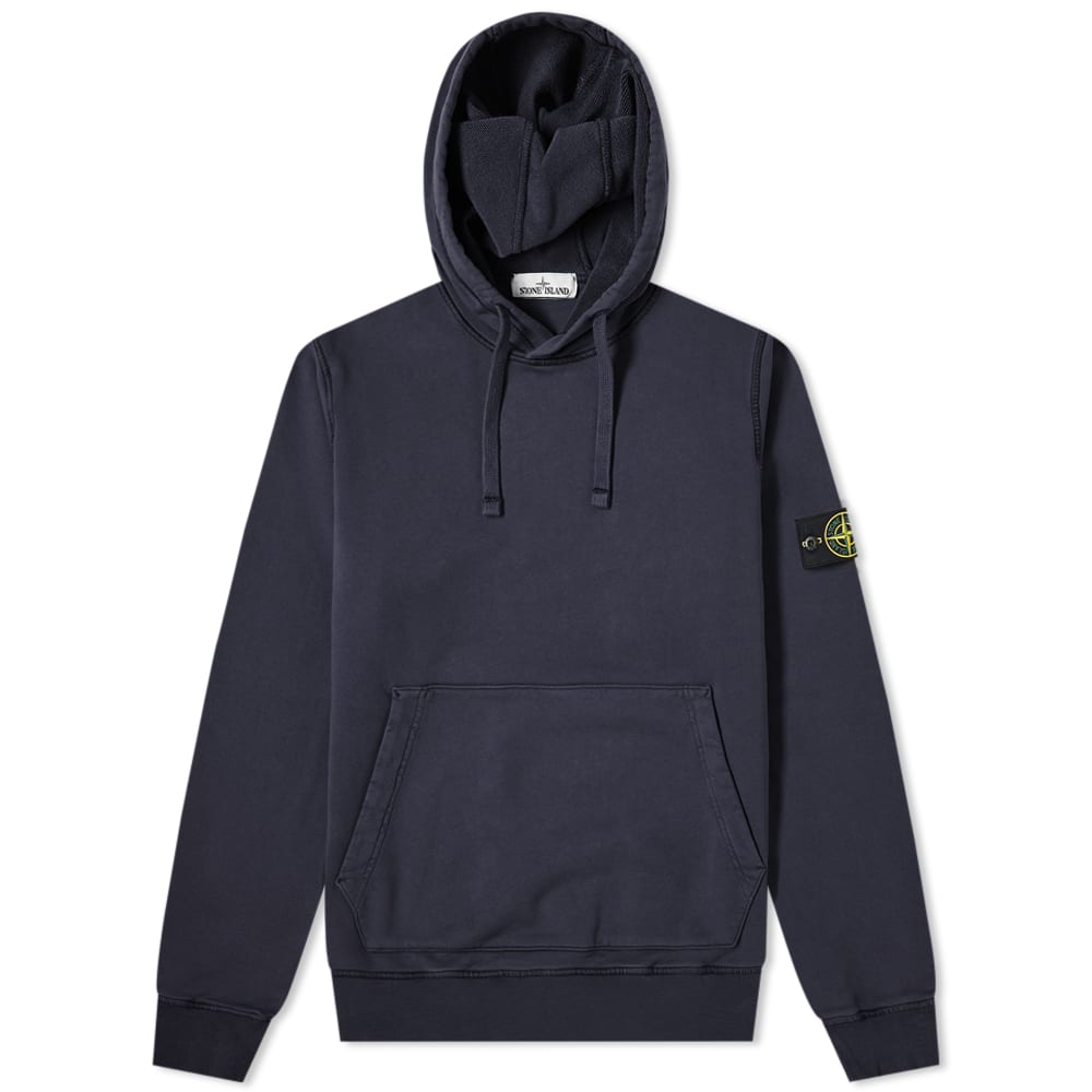 Суитчър Stone Island Garment Dyed Popover Hoodie Тъмно синьо | 741564151-V0020, 0