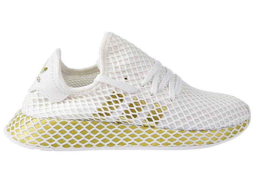 Кецове и обувки adidas Originals Deerupt Runner White Gold Metallic W Бяло | CG6087, 0