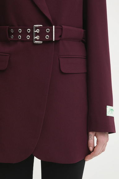 Future Twill Suiting Belted Blazer, 3