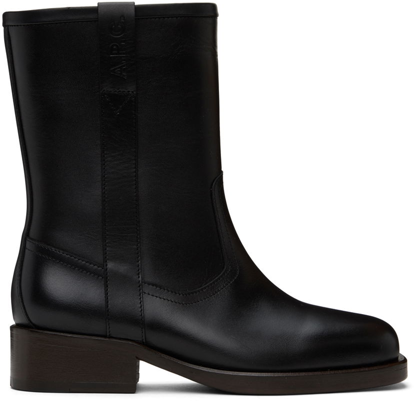Облекло A.P.C. A.P.C. Héloïse Leather Boots Черно | PXBAA-F54282