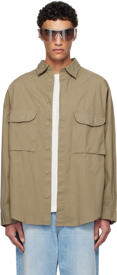 Риза Acne Studios Acne Studios Button-Up Shirt Кафяво | BB0608-, 0