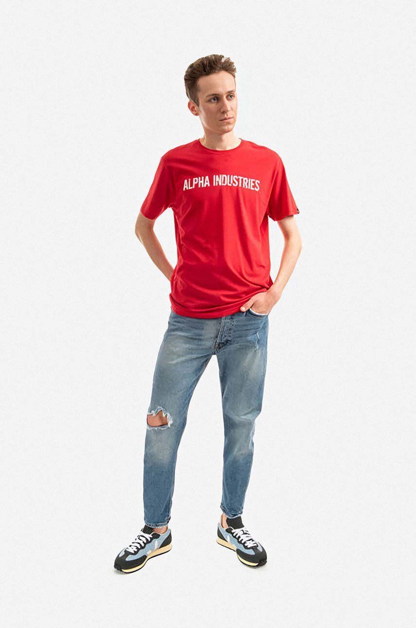 Тениска Alpha Industries T-Shirt With Print Червено | 116512.451, 1