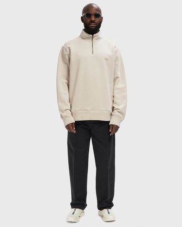 Суитчър ØLÅF Signature Zip Mock Sweatshirt Бежово | M990204-CEMENT, 1