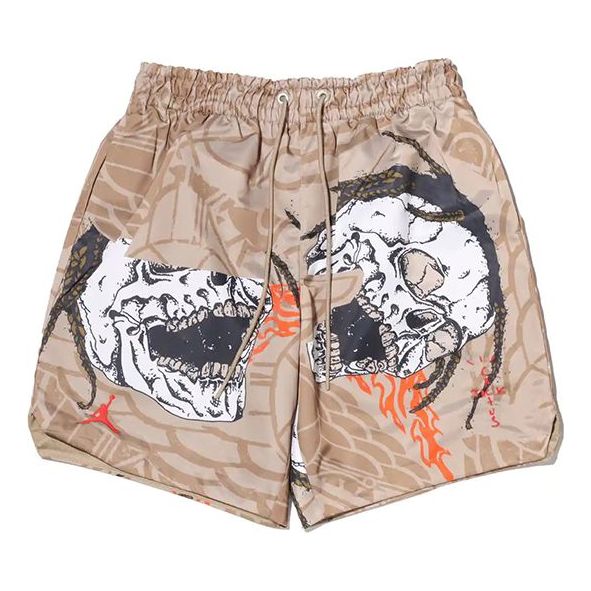 Къси панталони Jordan Jordan x Travis Scott Crossover Skeleton Print Casual Shorts Бежово | CZ0167-247, 0