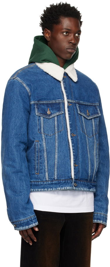 Яке We11done We11done Regular-Fit Sherpa Denim Jacket Синьо | WD-DJ3-22-362-U-BL, 1