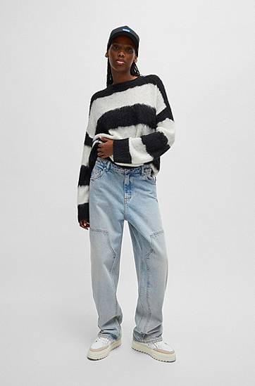 Дънки BOSS Baggy Fit Rigid Denim Jeans Синьо | 50531711, 1
