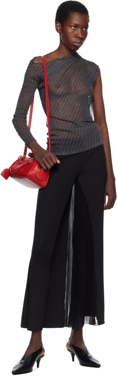 Панталони Courrèges Courrèges Infinity Pleats Jersey Trousers Черно | 225JPA325JS0220, 3