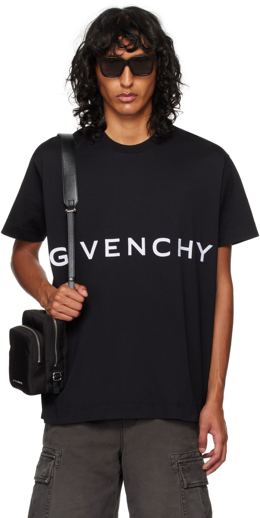 Тениска Givenchy 4G Oversized T-shirt Черно | BM716N3YMG001