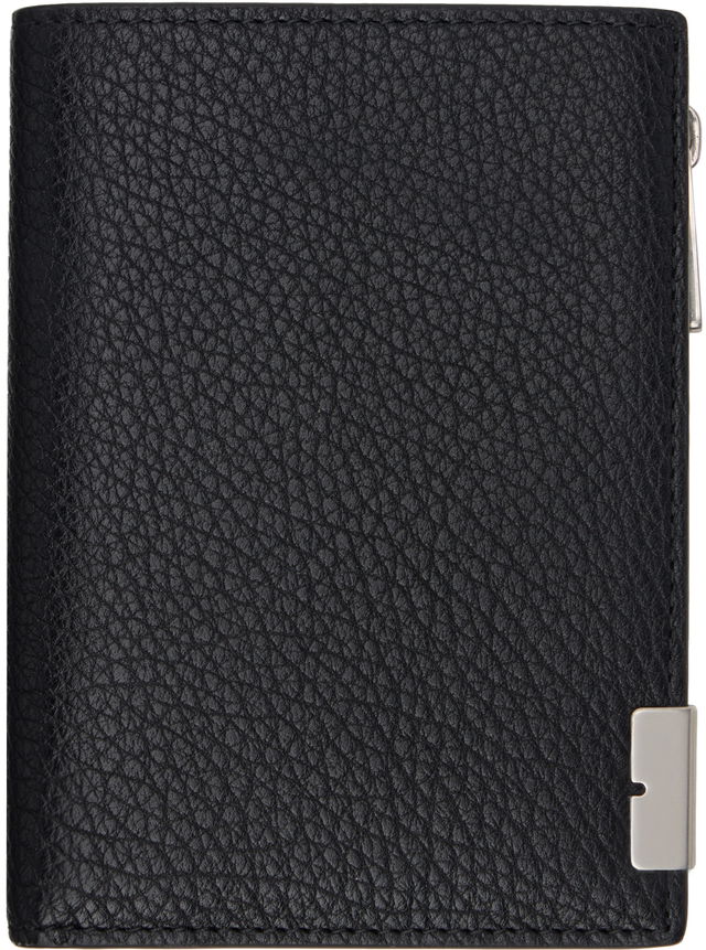 Black B Cut Bifold Wallet