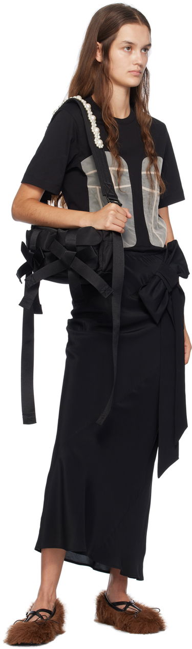 Pокля Simone Rocha Simone Rocha Paneled Bust T-Shirt Черно | 5290 0553, 4