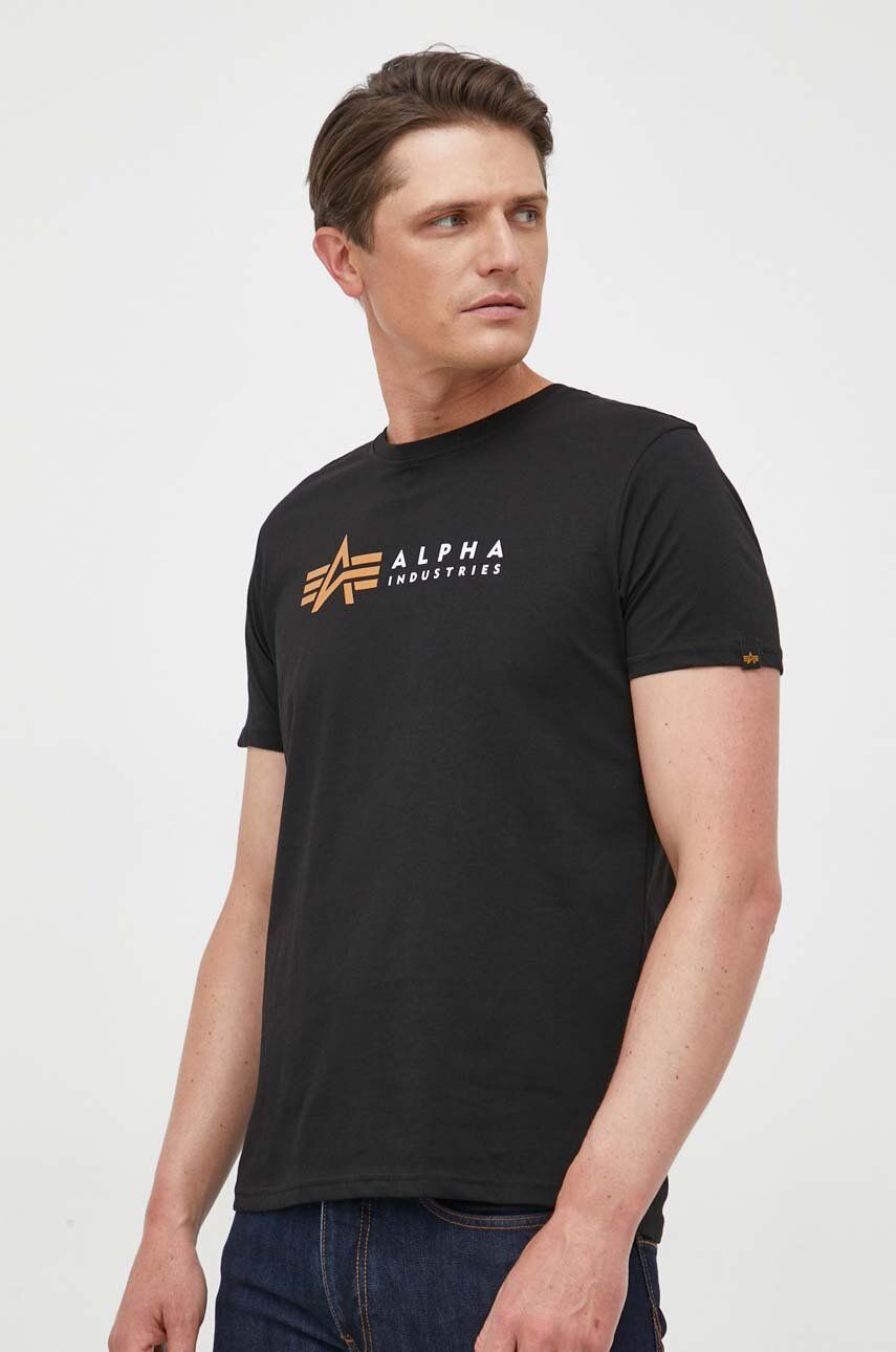 Тениска Alpha Industries Alpha Label T Черно | 118502.03, 0