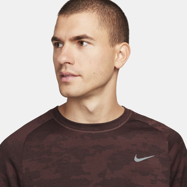 Тениска Nike M NK TFADV RUN DVN LS Бургунди | fb8538-227, 3