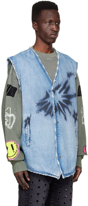 Жилетка We11done We11done Sleeveless Denim Vest Синьо | WD-DV1-22-331-M-BL, 1