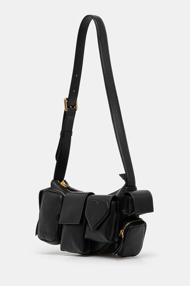 Чанта за кръста Fiorucci Multi-Pocket Leather Waist Bag Черно | U01FPABA123LE04BK01, 1