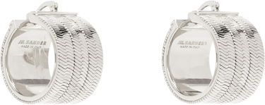 Обеци Jil Sander Jil Sander Textured Hoop Earrings Металик | J12VG0307_P6959, 1