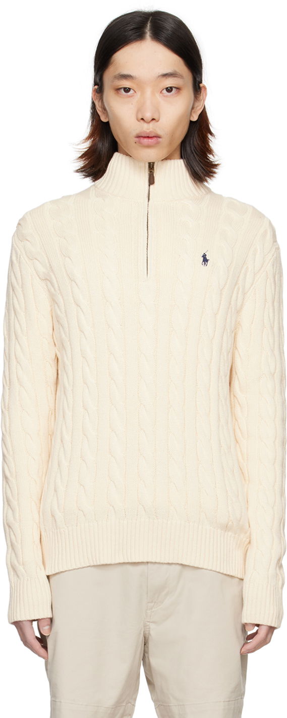 Пуловер Polo by Ralph Lauren Embroidered Sweater Бежово | 710810841015
